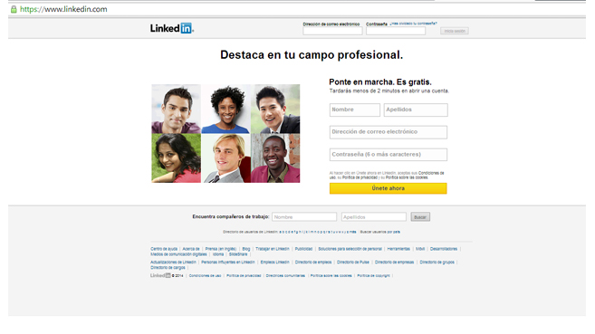LinkedIn inicio