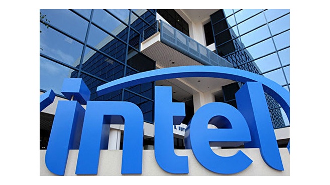 Intel logo con edificio