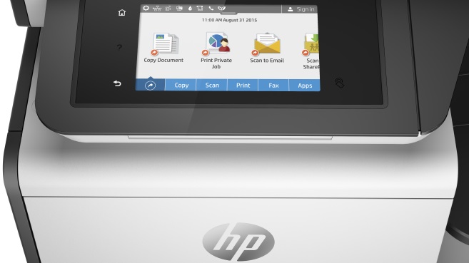 HP PageWide pantalla